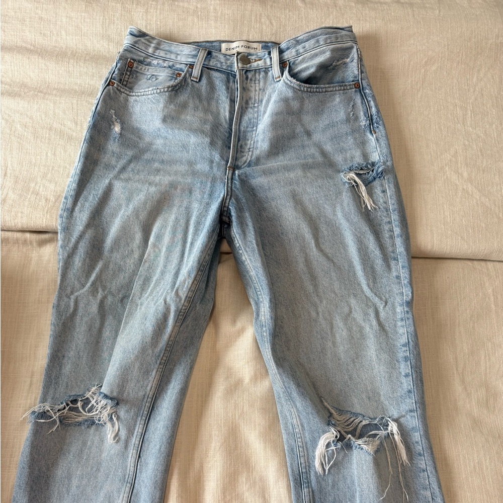 Denim Forum High Rise Boyfriend Jeans